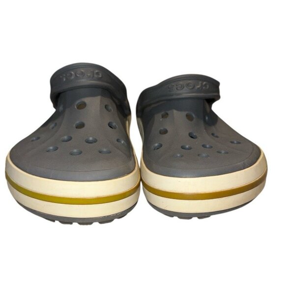 Crocs Croc Baya Band Slip On Clogs Mens 10 Womens 12 Iconic Comfort‎ Gray - Picture 4 of 8